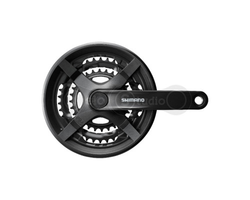 Шатуны Shimano FC-TY301, 170мм, 42x34x24, защита, черные, OEM