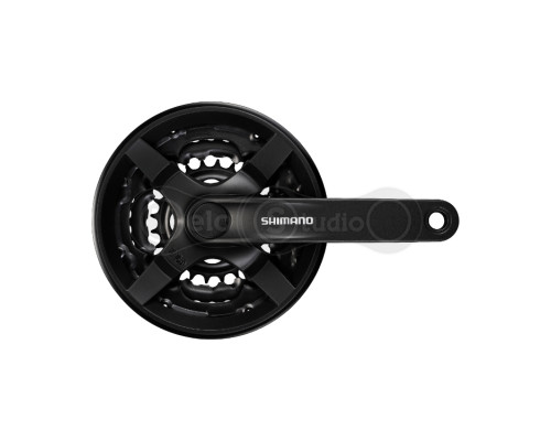 Шатуны Shimano FC-TY301, 170мм, 42x34x24, защита, черные, OEM