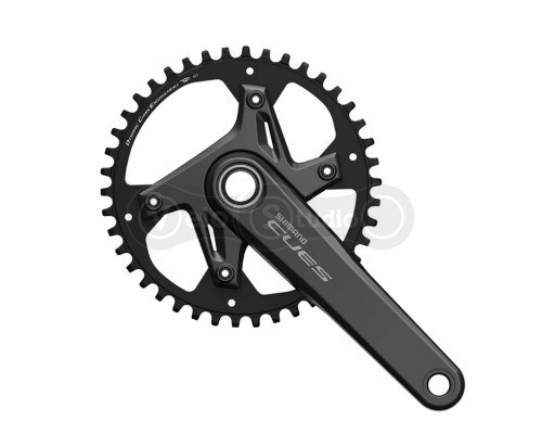 Шатуны Shimano FC-U6030-1, CUES, интегрированная ось, 175мм, 40T, 9-11 скоростей