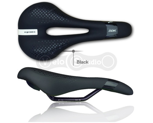 Сідло DDK 3733 Memory Foam 274x144 чорне з білим
