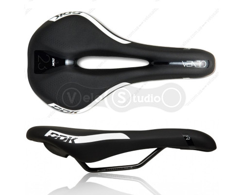 Сідло DDK 3737V Memory Foam 272x140 чорне з білим