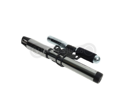 Насос велосипедний Birzman Infinite Apogee MTB / ручний / 90psi / сірий / сумісний з CO2