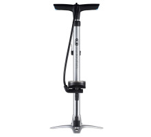 Насос напольный Crankbrothers STERLING, с манометром, presta/schrader, 160 psi, серебристый