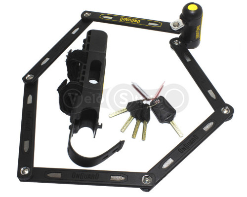 Замок складной Onguard REVOLVER Link Plate X4P 112см, 4 ключа + 1 с подсветкой