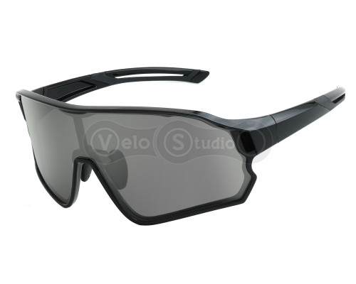 Очки Green Cycle FORCE с зеркальной линзой, черные