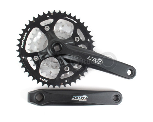 Шатун SUN RACE M9A 22/32/44T L175мм черно-серебистый 3.1