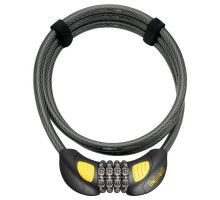 Замок Onguard TERRIER Combo GLO кодовый на 4 цифры с LED-подсветкой, трос 185см х 10мм