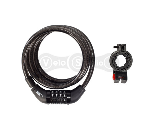 Кодовый замок Green Cycle GLK-120 в силиконовой обойме 10х150cm, черный+ крепление