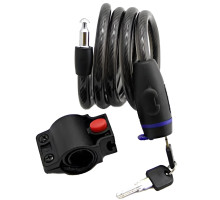 Велозамок Green Cycle GLK-230 с плетеным тросом 12ммх120см, черный