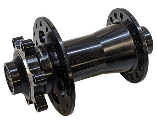 Втулка передня Quando KT-XF3F 15x100MM, 32H, 6 болтів, чорна