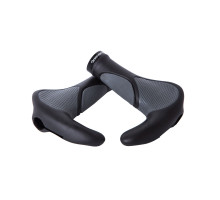 Грипсы Green Cycle GGR-512 140mm эргономичные, с одним замком и рожками черный/серый