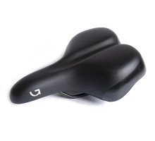 Сідло Green Cycle Comfort 279 х 198 мм, сталеві рейли, чорне
