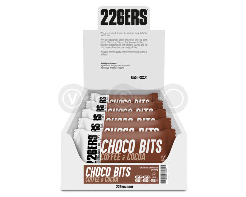 Батончик 226ERS Endurance Fuel Choco bits Energy кава/шоколад 60г 24шт/упаковка 1440г