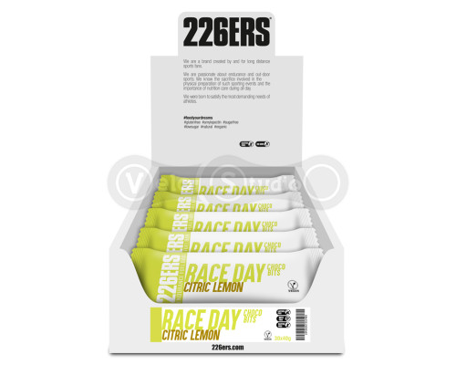 Батончик 226ERS Race Day Choco bits Energy лимон 40г 30шт/упаковка 1200г