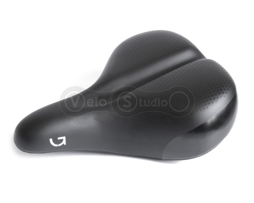 Сідло Green Cycle Comfort 272 х 227 мм, сталеві рейли, чорне
