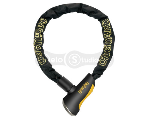 Замок Onguard MASTIFF ланцюг 80cм x 8мм підсилений титаном, замок 4 ключі з підсвічуванням