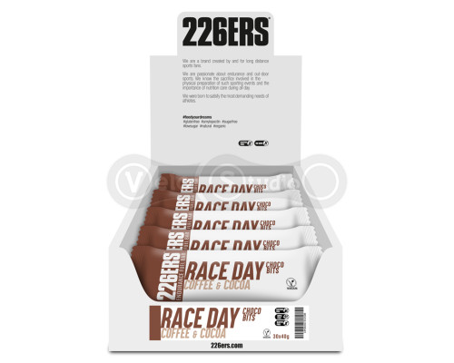 Батончик 226ERS Race Day Choco bits Energy шоколад/кава 40г 30шт/упаковка 1200г