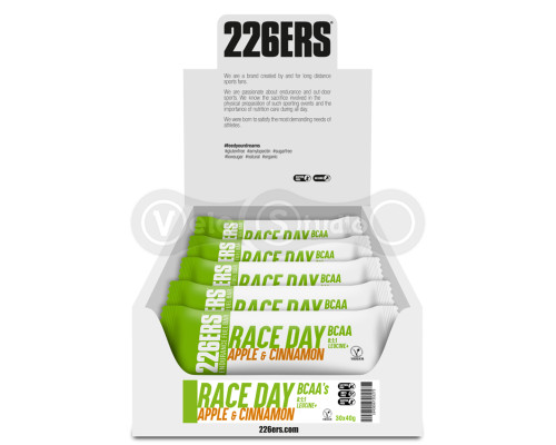 Батончик 226ERS Race Day Energy BCAA яблуко/кориця 40г 30шт/упаковка 1200г
