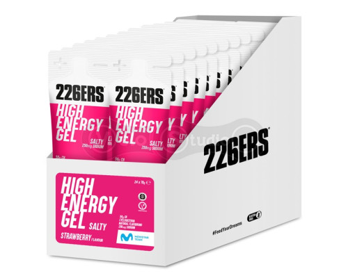 Гель 226ERS High Energy 50г углеводов соленая клубника 76г 24шт/упаковка 1824г