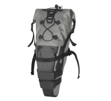 Сумка подседельная туристическая Green Cycle Roll Top, 11л, серая с черным