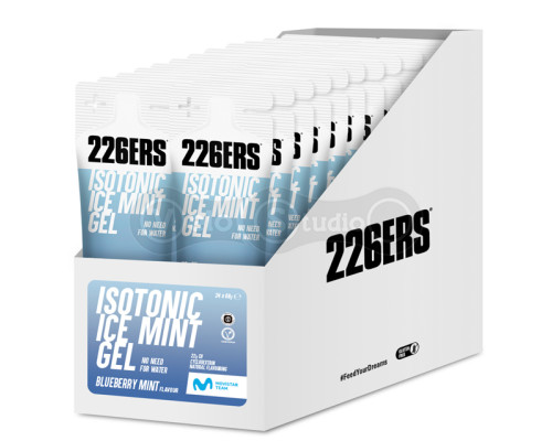 Гель 226ERS Isotonic Energy Ice 22г углеводов мята черника 68г 24шт/упаковка 1632г