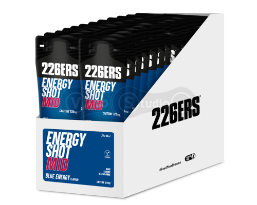 Гель 226ERS Energy Shot MID 125мг кофеїну синя енергія 60г 24шт/упаковка 1440г