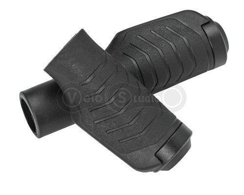 Грипсы VP VPG-ER09AS, анатомические, левая 133,2мм, правая 93мм, с одним замком, черные