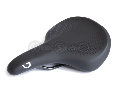 Сідло Green Cycle Comfort Foam 260 х 190 мм, сталеві рейли, чорне