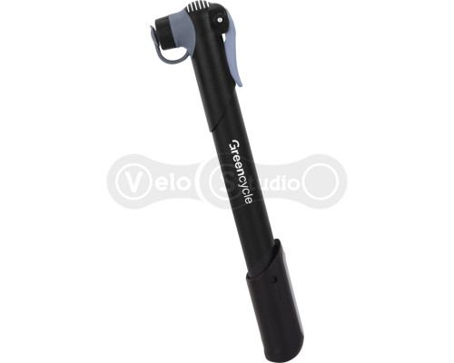 Ручний насос Green Cycle GPM-026 пластиковий, Presta+Schrader, 100psi