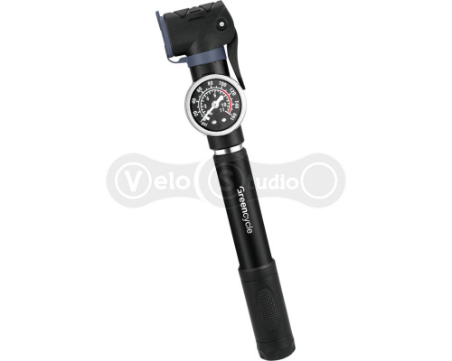 Ручной насос Green Cycle GPM-063 телескопический алюминиевый с манометром, 80 psi