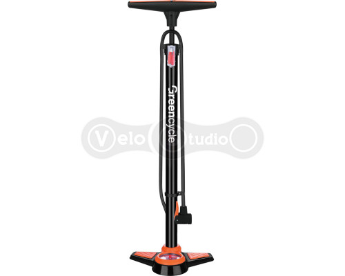 Насос напольный Green Cycle GPF-005 стальной корпус, с манометром, 160 psi
