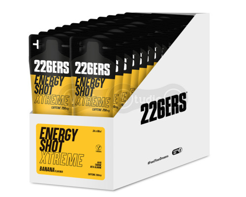 Гель 226ERS Energy Shot XTREM 250мг кофеїну банан 60г 24шт/упаковка 1440г