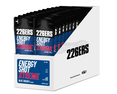 Гель 226ERS Energy Shot XTREM 250мг кофеїну синя енергія 60г 24шт/упаковка 1440г