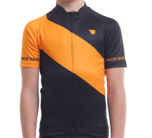 Джерси Pride Kids, кор. рукав, детское, черно-оранжевое, XXS (3-6 лет 92см)