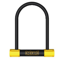 Замок U-образный Onguard BULLDOG STD LM размер скобы 115 x 230мм, толщина 11мм, поворотное крепление на раму, 4 ключа + 1 с подсветкой