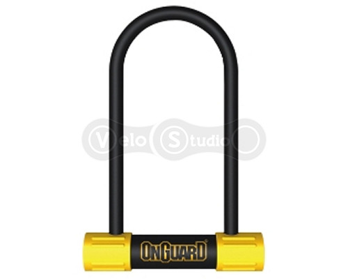 Замок U-образный Onguard BULLDOG Medium размер скобы 90 x 175мм, толщина 13мм, поворотное крепление на раму, 4 ключа + 1 с подсветкой