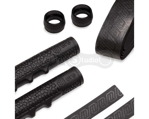 Обмотка керма ERE TENACI GRAVEL BAR COVER, 2,5 мм, EVA/TPU + грипси 320 мм, чорна
