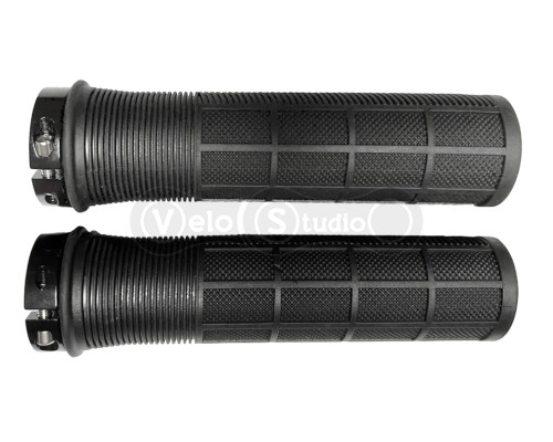 Грипсы Green Cycle GGR-415 130mm черные с одним черным замком