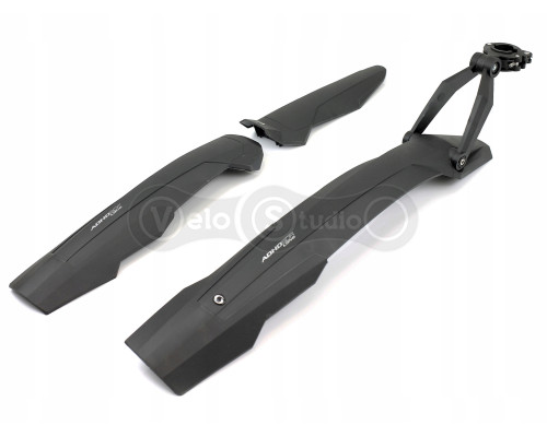 Комплект крил 27,5"-29" SIMPLA ADHD SDL, SPEEDclamp, чорні з білими вставками