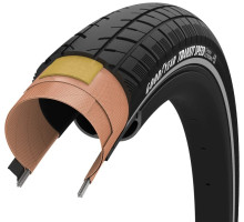 Покришка 700x30 (30-622) GoodYear Transit Speed S1: Protection, Wire, Black + reflective strips, 60tpi