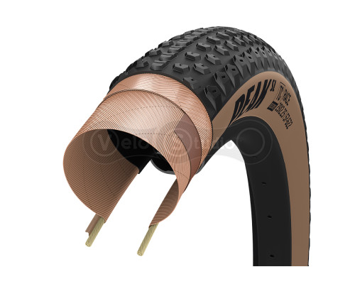 Покришка 29x2.25 (57-622) GoodYear Peak SL Race Tubeless Complete Folding Blk/Tan, 120tpi