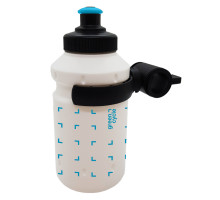 Фляга 0,35 Green Cycle GBT-549S с креплением, детская, белая с рисунком