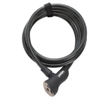 Замок Onguard AKITA, трос 185см х 12мм, черный