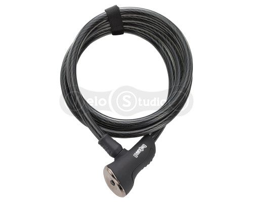 Замок Onguard AKITA, трос 185см х 12мм, черный