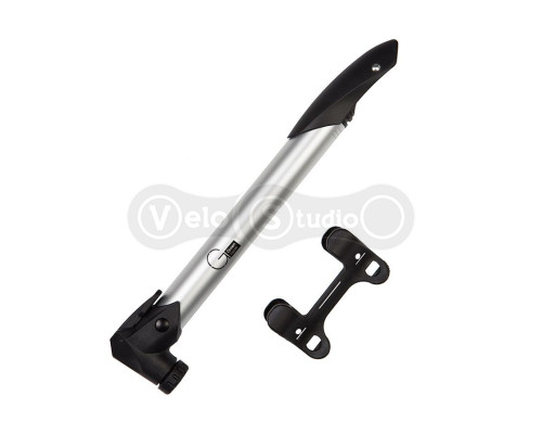 Мининасос Green Cycle GPM-219 алюминиевый, presta+schrader, 120psi, серебро