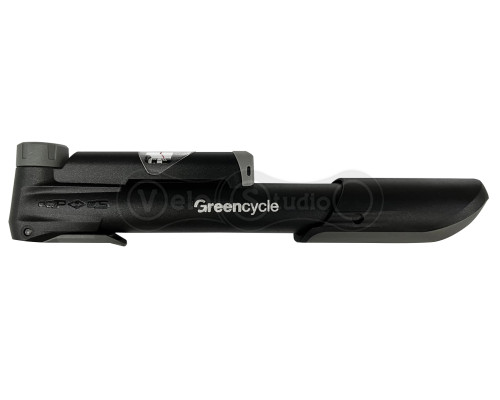 Мининасос Green Cycle GPM-041CP, пластиковый с манометром, Presta+Schrader, 120psi