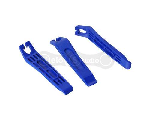 Бортовочные лопатки Kenli KL-9720C, нейлоновые, комплект 3 штуки, с зацепами за спицы, синие