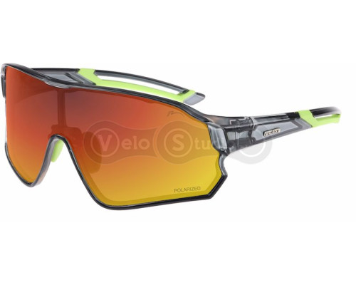 Окуляри Relax Artan чорні кристальні, лінза smoke (Polarized TAC 1,1mm), black red revo, кат 3