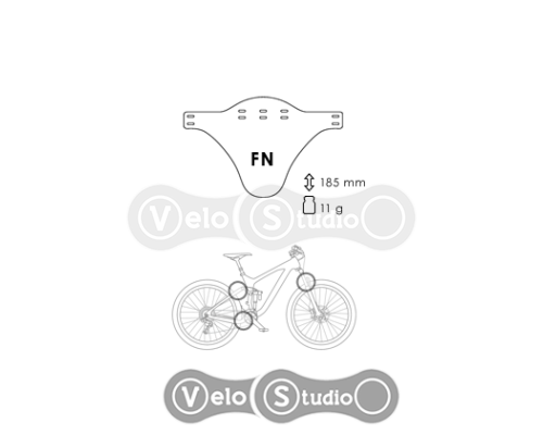 Брызговик для вилки TinyFender маленький/стяжка