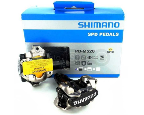 Педалі Shimano PD-M520 чорні із шипами